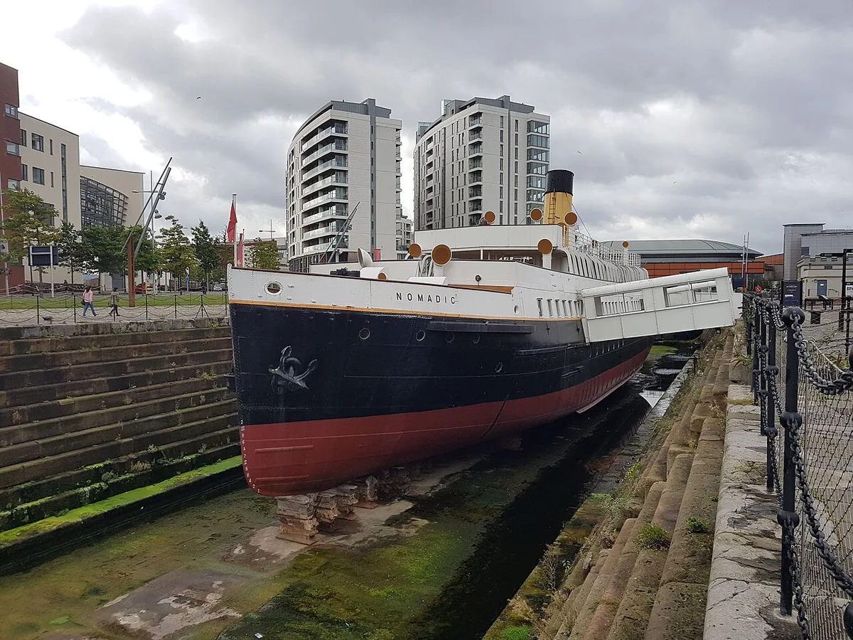 SS Nomadic tender ship beside Titanic Belfast, United Kingdom — 2