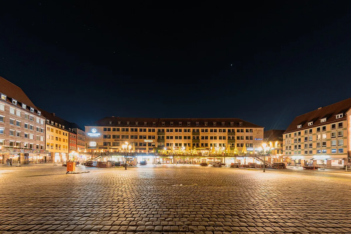 Nuremberg Castle overlooking the old town rooftops, Germany — 1