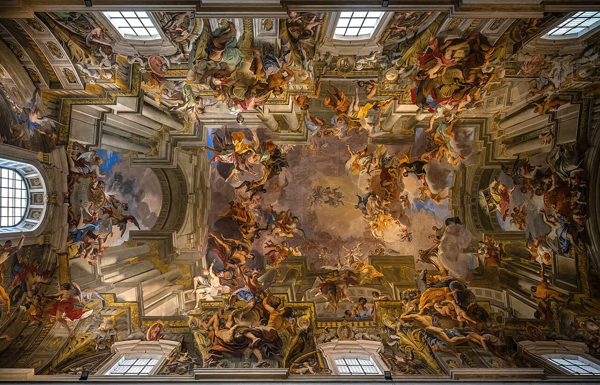 Triumph of St. Ignatius of Loyola ceiling fresco by Andrea Pozzo — 2